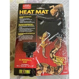Exo Terra Heat Mat Terrarium Substrate Heater 4Watts 1.5 Gallon 4"x5"  Ultra Thi